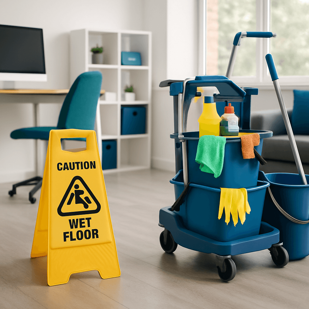 Clean office space promoting productivity