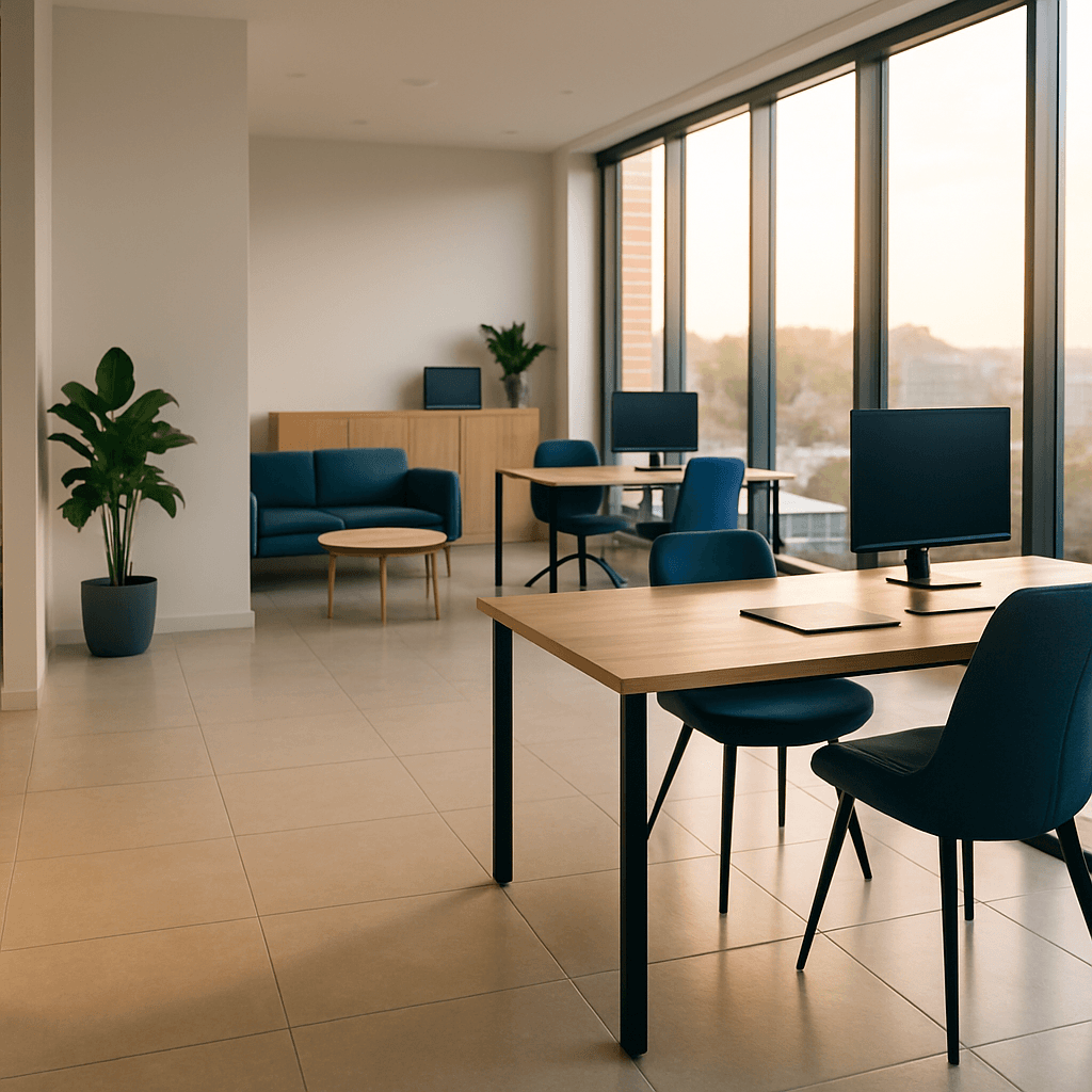 A clean and organized office space in Perth