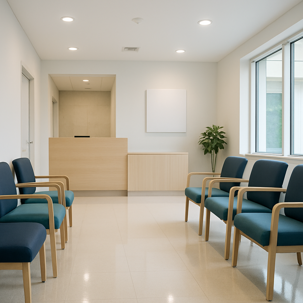 Professional cleaner sanitizing a medical facility in Perth