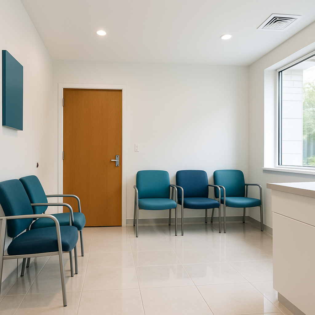 Professional cleaner sanitizing a healthcare facility in Perth