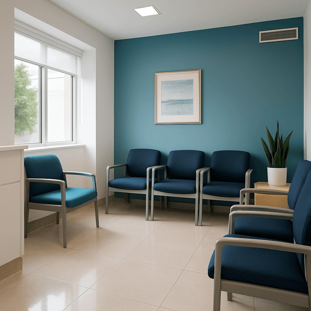 Professional cleaner in a healthcare facility in Perth