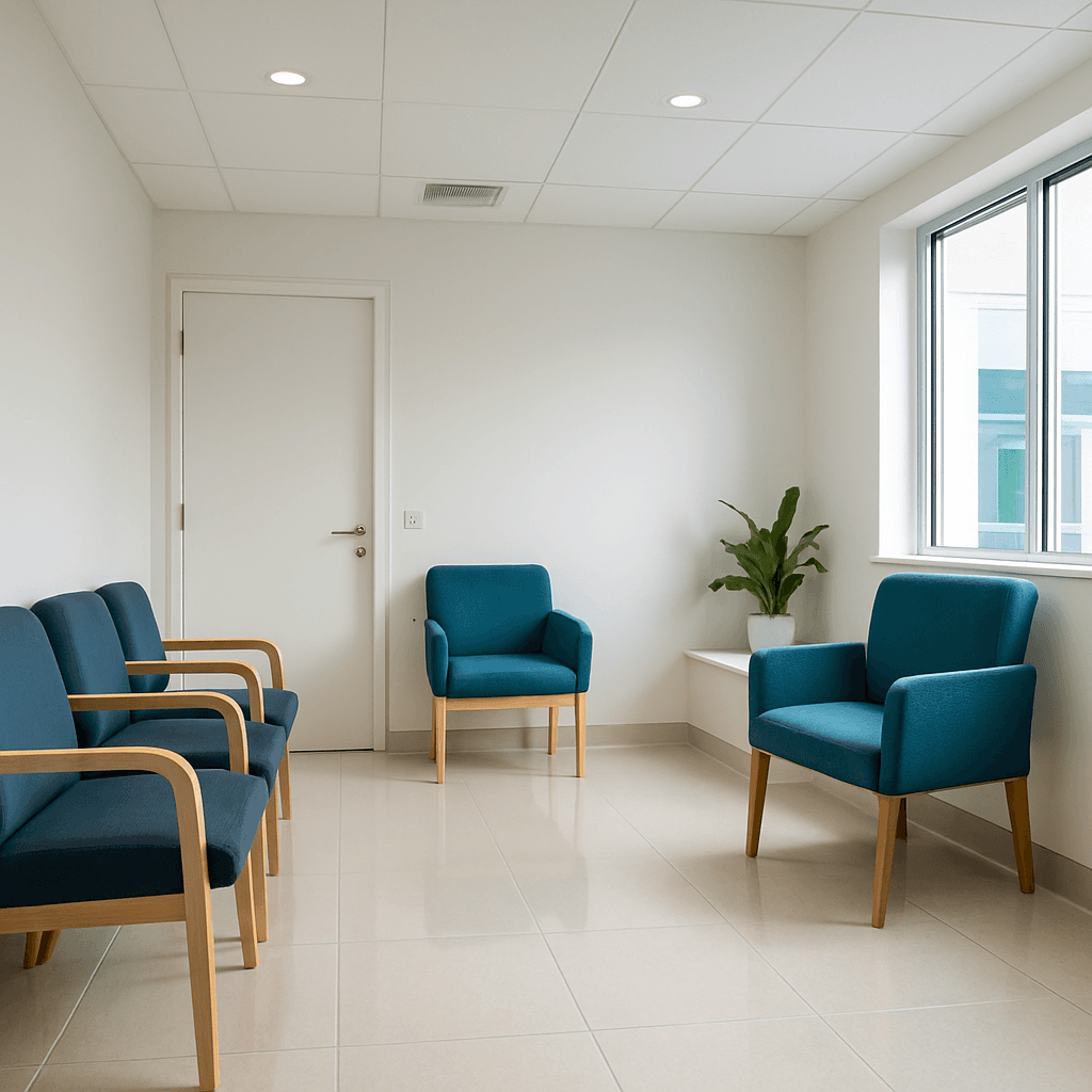 Professional cleaner sanitizing a medical facility in Perth