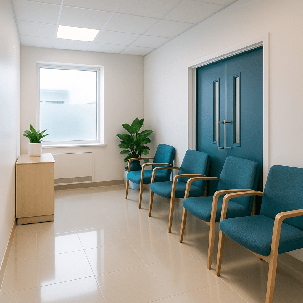 Professional cleaners in a healthcare facility in Perth