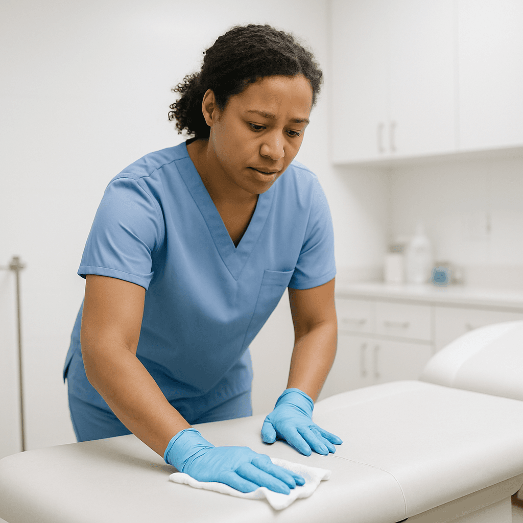 Professional cleaning service in a healthcare facility in Launceston